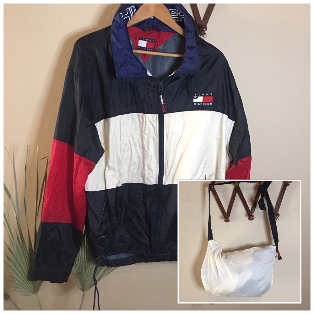 Vintage Tommy Hilfiger windbreaker travel jacket
